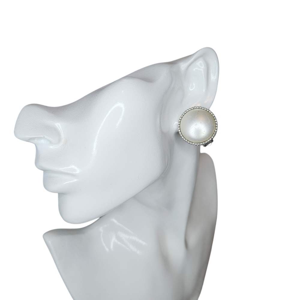 Coro 1940s Antique Faux Pearl Earrings - Clip On